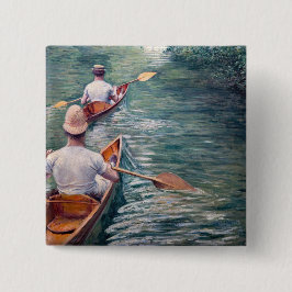 Chapa Cuadrada Gustave Caillebotte - Canoes on the Yerres