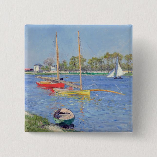 Chapa Cuadrada Gustave Caillebotte - El Sena en Argenteuil (Anverso)