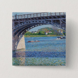 Chapa Cuadrada Gustave Caillebotte - Puente de Argenteuil y Sena