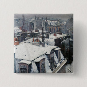 Chapa Cuadrada Gustave Caillebotte - Techos en la nieve