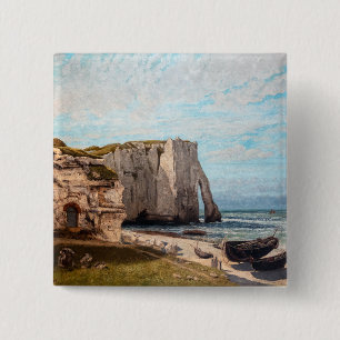 Chapa Cuadrada Gustave Courbet - Acantilados en Etretat después d