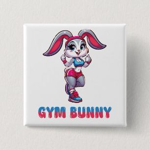 Chapa Cuadrada Gym Bunny