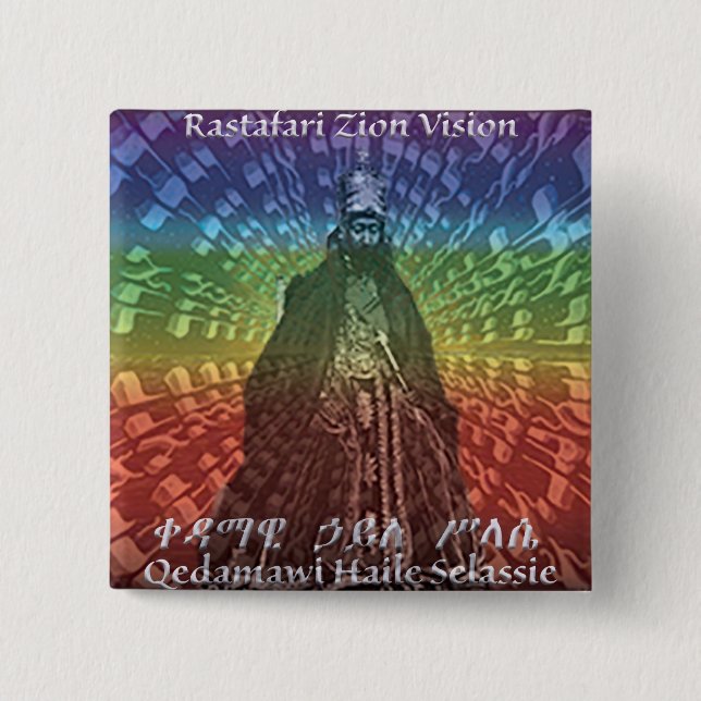 Chapa Cuadrada H.I.M. Haile Selassie I: Luz del mundo (Anverso)