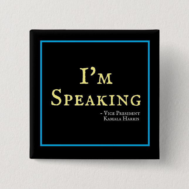 Chapa Cuadrada HABLO Kamala Harris 2024 (Anverso)