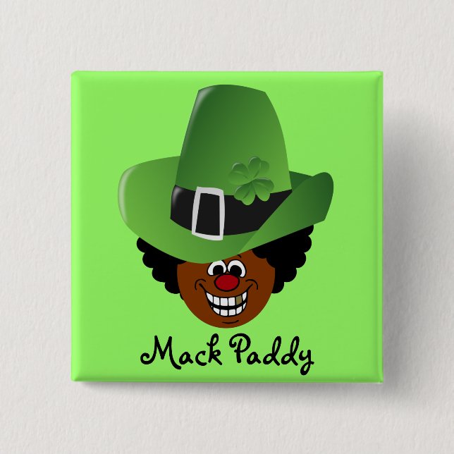 Chapa Cuadrada Hacia fuera ejercido de chulo Leprechaun del día (Anverso)