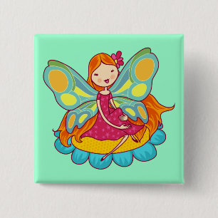 Chapa Cuadrada Hada del jardín