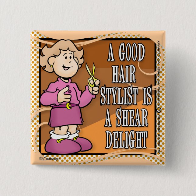 Chapa Cuadrada Hair Stylist (Anverso)