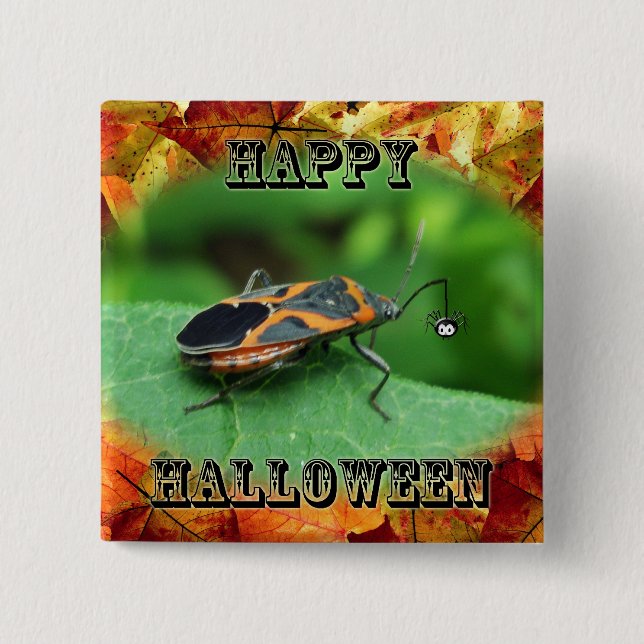 Chapa Cuadrada Halloween Box Elder Bug Coordinations (Anverso)