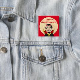 Chapa Cuadrada Halloween de vampiros / Luna