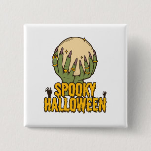 Chapa Cuadrada halloween espeluznante