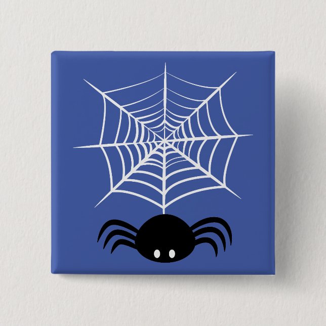 Chapa Cuadrada Halloween Spider Web (Anverso)