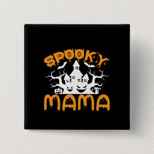 Chapa Cuadrada Halloween Spooky Mama Birthday