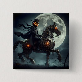 Chapa Cuadrada Halloween Steampunk Jinete sin Cabeza