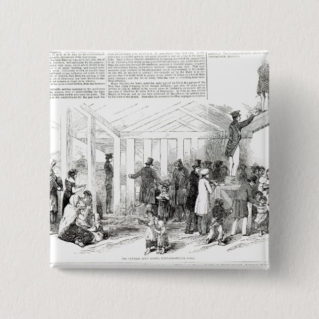 Chapa Cuadrada Hambre irlandesa de la patata, 1847 (Anverso)