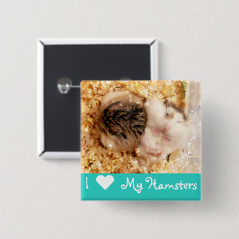 Chapa Cuadrada Hammyville - Cute Hamsters