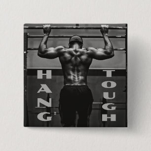 Chapa Cuadrada Hang Tough Must Man Workout Gym