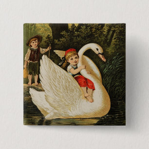 Chapa Cuadrada Hansel y Gretel y el cisne