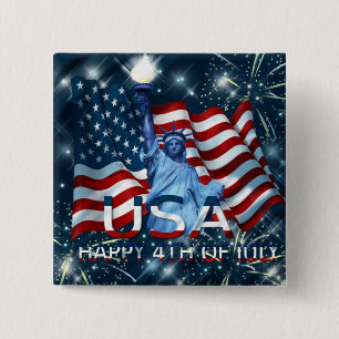 CHAPA CUADRADA HAPPY 4TH OF JULY