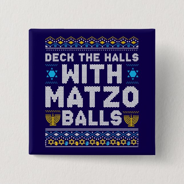 Chapa Cuadrada Happy Chrismukkah Jewish Christmas Hanukkah (Anverso)