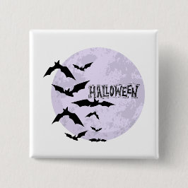 Chapa Cuadrada Happy Halloween Badge