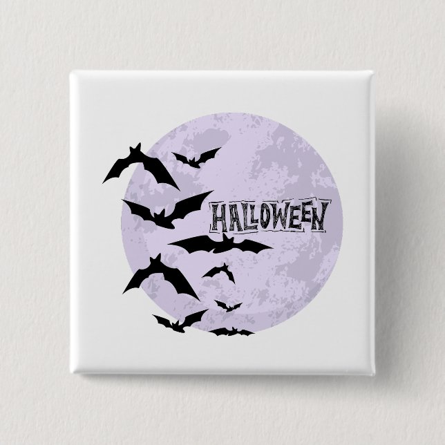 Chapa Cuadrada Happy Halloween Badge (Anverso)