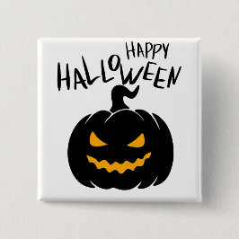 Chapa Cuadrada Happy Halloween Badge