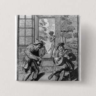 Chapa Cuadrada Harlequin y Scaramouche