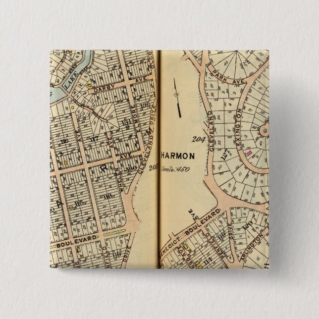 Chapa Cuadrada Harmon Park, Nueva York 2 (Anverso)