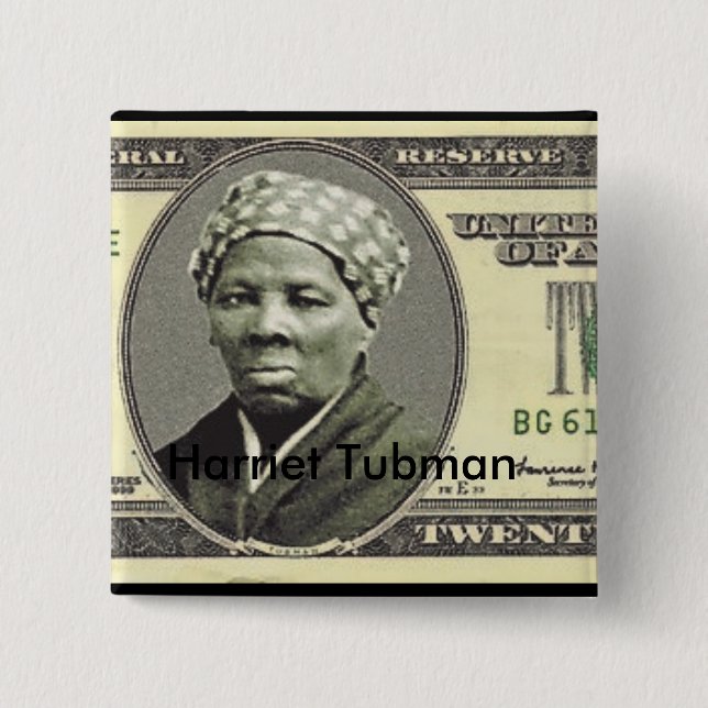 Chapa Cuadrada Harriet Tubman (Anverso)