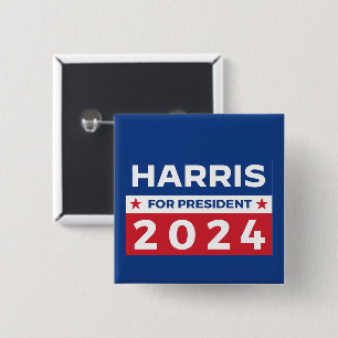 Chapa Cuadrada Harris para el presidente 2024