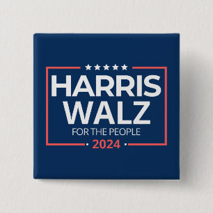 Chapa Cuadrada Harris Waltz 2024 Elecciones Kamala Harris Tim Wal