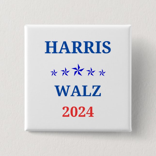 Chapa Cuadrada Harris Walz 2024 Kamala Election (Anverso)