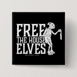 Chapa Cuadrada Harry Potter   Liberar A Los Elfos De La Casa