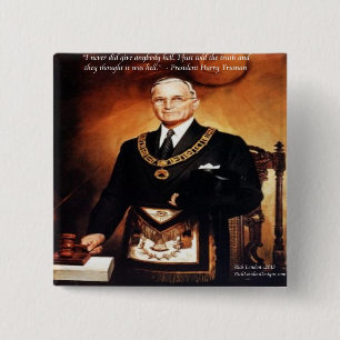 Chapa Cuadrada Harry Truman "Didn't Give 'Em Hell" Quote
