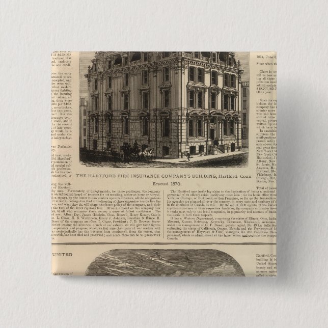 Chapa Cuadrada Hartford Fire Insurance Company (Anverso)