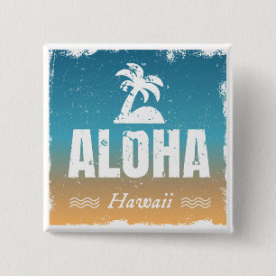 Chapa Cuadrada Hawaiana retra Hawaii