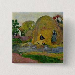 Chapa Cuadrada Haystacks amarillos de Paul Gauguin el  , o