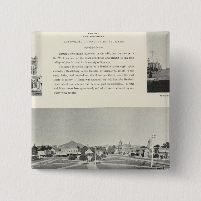 Chapa Cuadrada Healdsburg, California (Anverso)