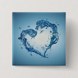 Chapa Cuadrada Heart-Shaped Water Splashes