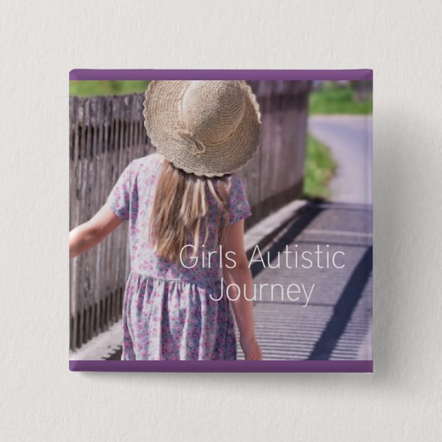 Chapa Cuadrada Hecho con amabilidad, una insignia de la (Anverso)