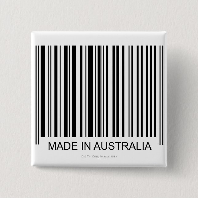 Chapa Cuadrada Hecho en Australia (Anverso)