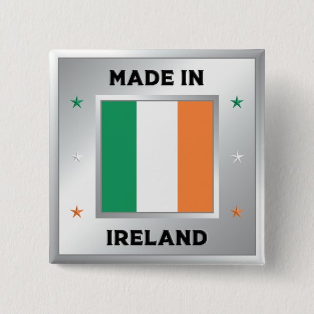 Chapa Cuadrada Hecho En Irlanda (Anverso)