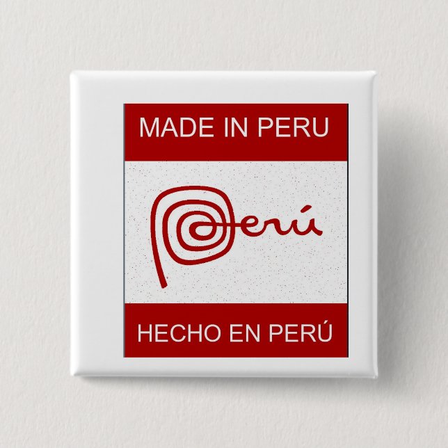 Chapa Cuadrada Hecho en Perú (Anverso)