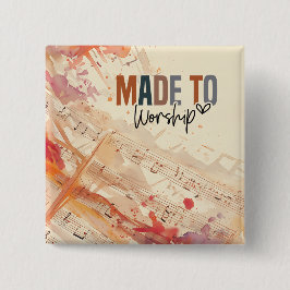 Chapa Cuadrada Hecho para venerar la Inspiradora cita cristiana