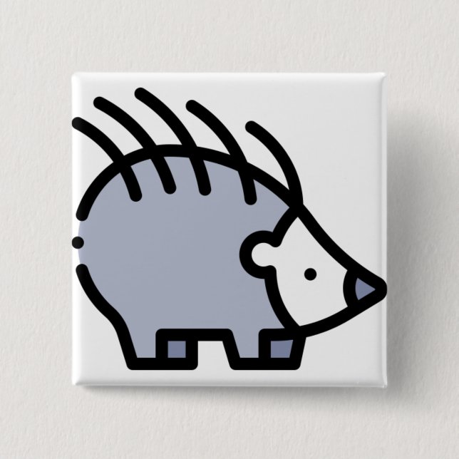 Chapa Cuadrada Hedgehog (Anverso)