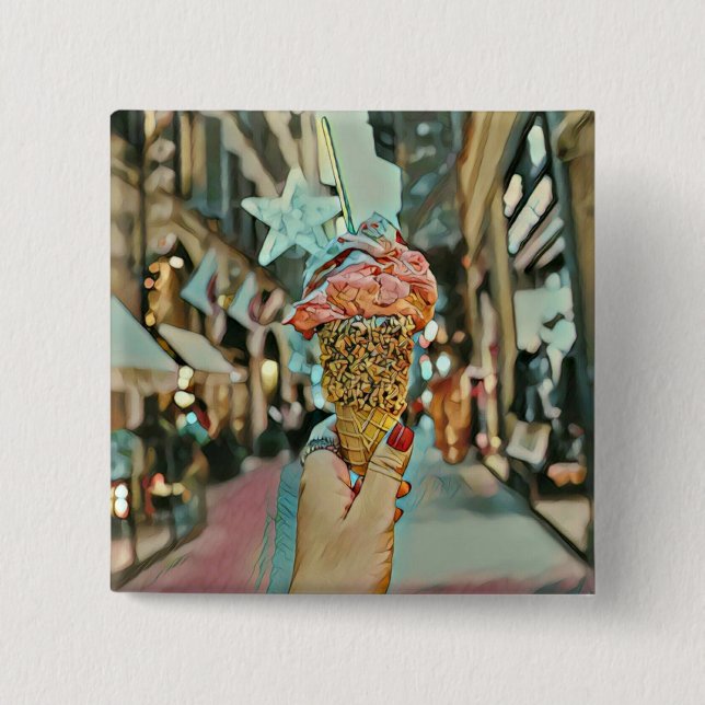 Chapa Cuadrada Helados rociados (Anverso)