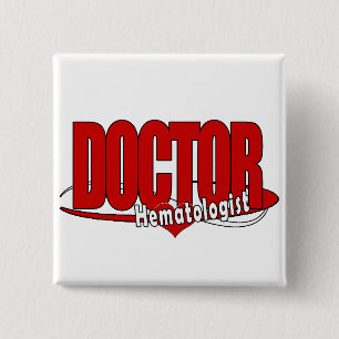 Chapa Cuadrada Hematólogo del LOGO BIG RED MÉDICA