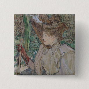 Chapa Cuadrada Henri de Toulouse-Lautrec   Mujer con guantes, 189