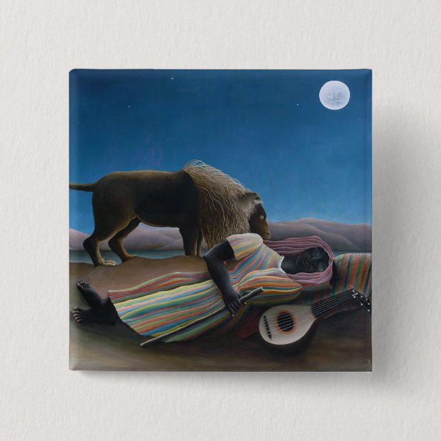 Chapa Cuadrada Henri Rousseau - El gitano durmiente (Anverso)