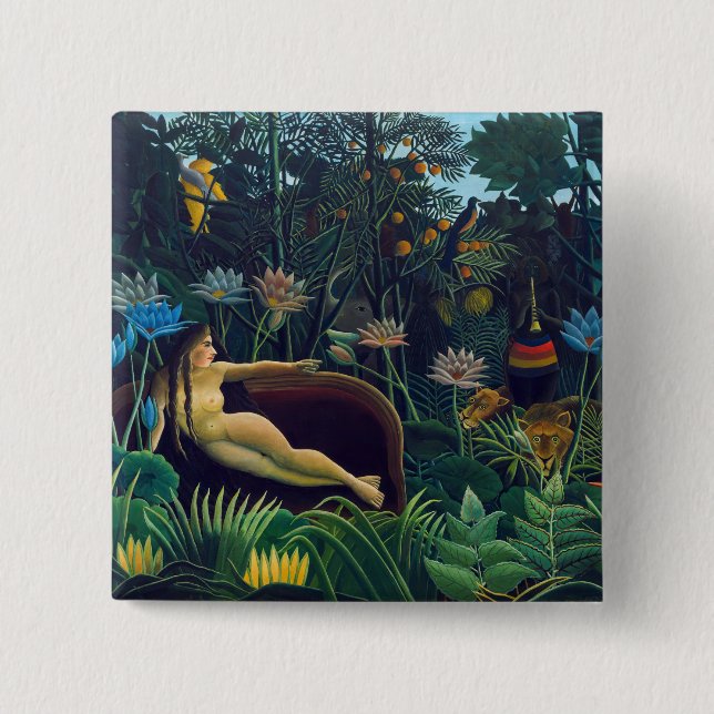 Chapa Cuadrada Henri Rousseau - El sueño / Le Reve (Anverso)